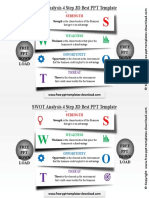 82. SWOT Analysis 4 Step 3D Best PPT Template Download