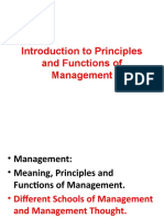 Introduction To Principles and Functions of Management