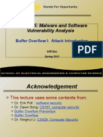 CAP6135: Malware and Software Vulnerability Analysis: Buffer Overflow I: Attack Introduction