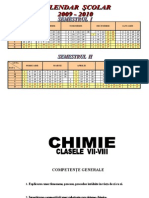Planificare Chimie 2009-2010 Clasele VII Si VIII
