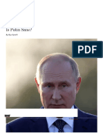 Is Vladimir Putin Sane
