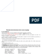 Resumen de las funciones de los casos en griego