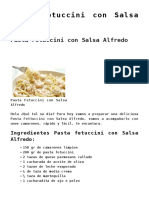 Pasta Fetuccini Con Salsa Alfredo (Artículo) Autor Recetas de Cocina