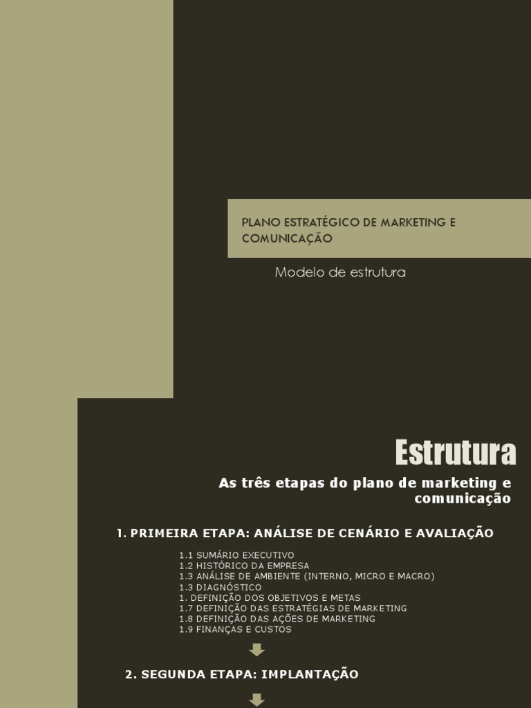 Modelo de Estrutura de Plano de Marketing | PDF | Marketing ...