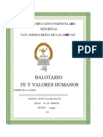 Balotario Fe y Valores h. 4to Pv