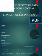 Prueba de Hipótesis para Media Poblacional Muestras Pequeñas B 2020