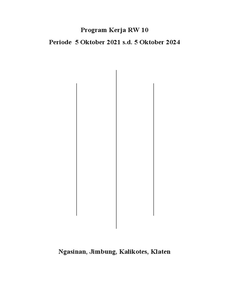 Program Kerja RW 10 2021-2024 | PDF | Perjalanan | Kajian Bahasa Asing