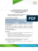 Guía de Actividades y Rúbrica de Evaluación - Fase 6 - Propuesta de Herramientas Participativas en Contexto