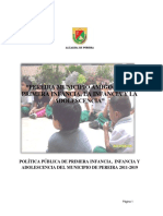 Acuerdo No 50 Pereira Municipio Amigo de La Primera Infancia La Infancia y La Adolescencia