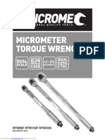 Blow +/-4% Scale: Micrometer Torque Wrench
