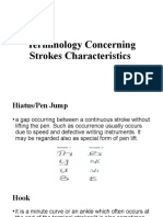 Terminology Concerning Strokes Characteristics