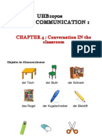 UHB10702 German Communication 1: CHAPTER 4: Conversation IN The Classroom