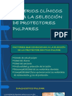 Criterios Clínicos para La Selección de Protectores Pulpares