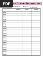 Candy Probability Worksheet