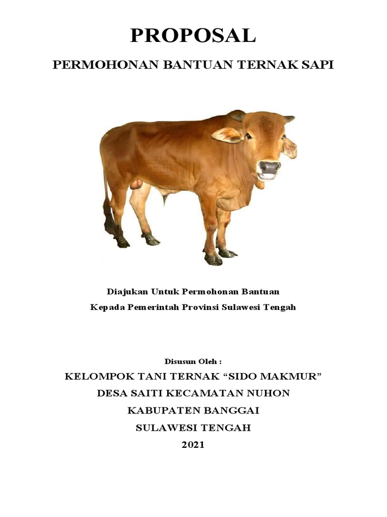 Proposal Bantuan Ternak Sapi 2021 | PDF