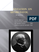 Presentation On Henri Fayol: by Group B