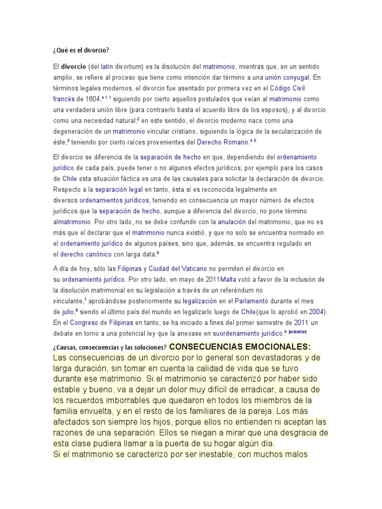 Impacto del Divorcio en los Hijos | PDF | Divorcio | Instituciones sociales