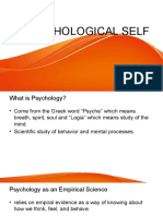 Understanding the Psychological Self