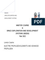 Master Course in Space Exploration and Development Systems (Seeds) Year 2022