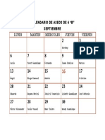 Calendario de Aseos de 4