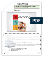 Computer 9: WEB DESIGN: Cascading Style Sheet