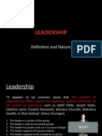 Leadership: Definition and Nature