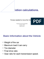 Basic Motion Calculations.: Forces Needed To Move The Vehicle
