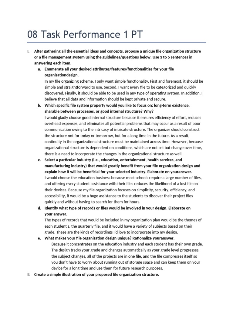 08 Task Performance 1 PT | PDF | Computer File | System