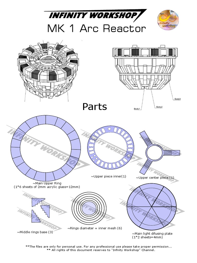 Easy Arc Reactor Templates (Infinity Workshop) P1 | PDF