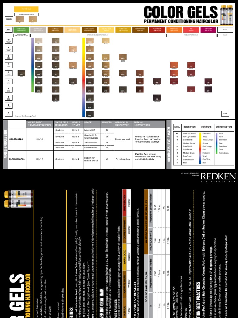 Redken Permanent Hair Color Guide | PDF | Brown | Grey