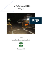 Bandipur Night Traffic Ban - KFRI Report