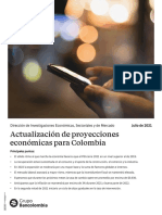 Actualización de Proyecciones Económicas para Colombia