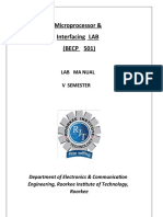 Microprocessor & Interfacing LAB 501) (Becp: Lab Ma Nual V Semester