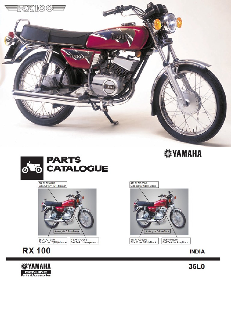 Catalog Part Yamaha RX-100 | PDF