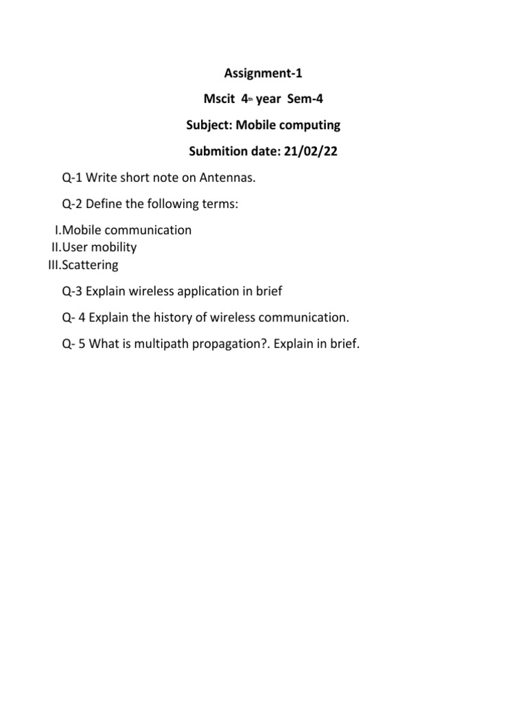 MC Assignment 1 | PDF