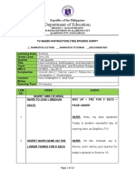 Department of Education: Tv-Based Instruction (Tbi) Episode Script