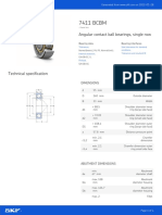 7411 BCBM: Angular Contact Ball Bearings, Single Row