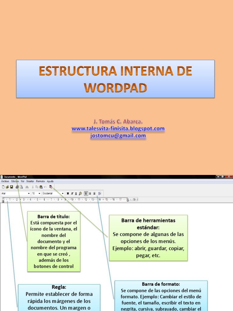 Partes y funciones de WordPad | PDF | Ventana (informática) | Menú ...