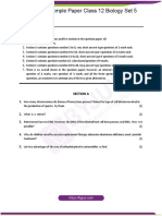 CBSE Sample Paper Class 12 Biology Set 5