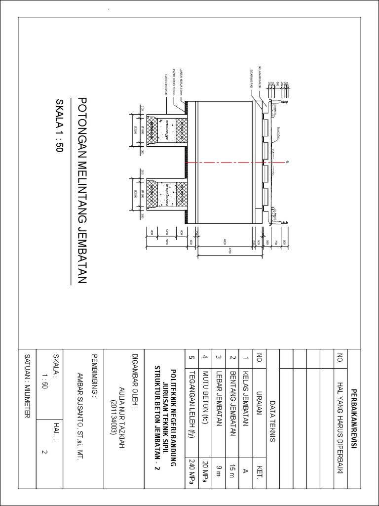 Potongan Melintang Jembatan Hal 3 | PDF