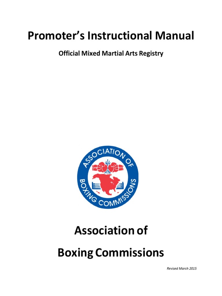 Promoter's Instructional Manual Association of Boxing Commissions