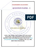 Model Question Paper - 3: Civil Engineering Exam Info
