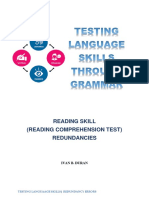 Reading Skill (Reading Comprehension Test) Redundancies: Ivan B. Duran