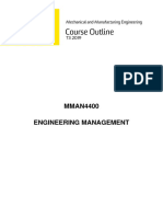 MMAN4400 Engineering Management