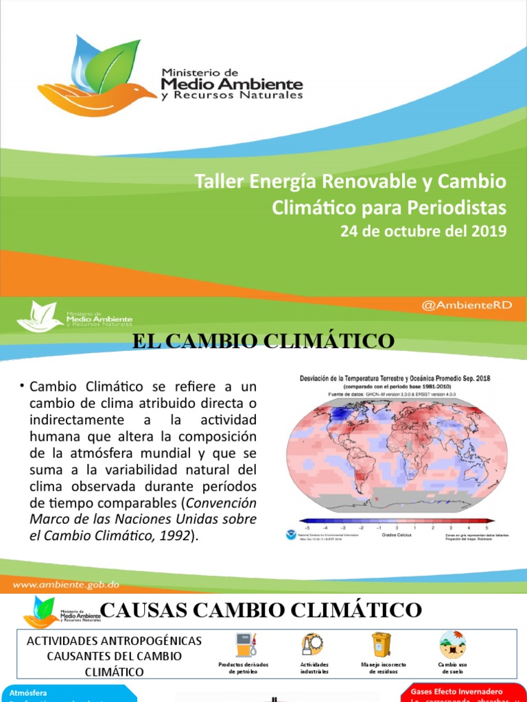 Taller sobre Cambio Climático y Energía | PDF | Gases de efecto ...