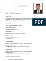 Sharique Raza's CV for Legal Career