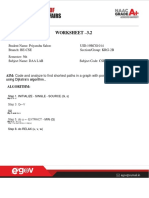 Worksheet - 3.2: Branch: BE-CSE UID:19BCS1014 Section/Group: KRG-2B Semester: 5th