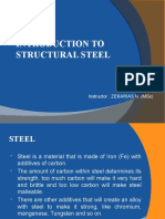 Introduction To Structural Steel: Instructor: Zekarias N. (MSC)