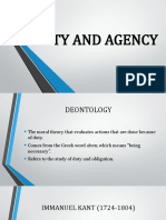Duty and Agency: A Summary of Deontological Ethics