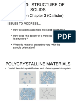 Topic 3: Structure of Solids: Based On Chapter 3 (Callister)